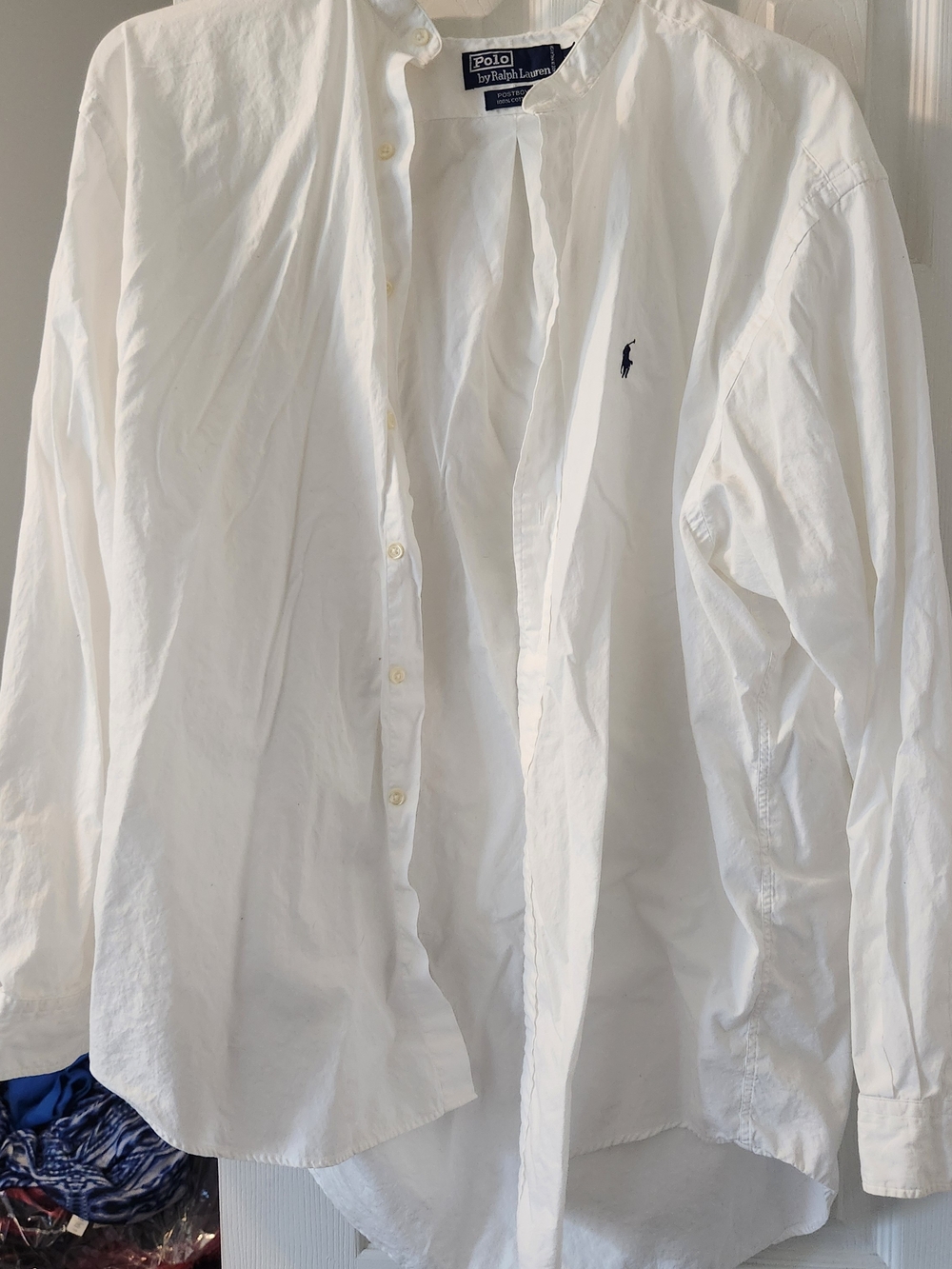 Polo by Ralph Lauren White Button-Down Shirt with Navy Pony - XL